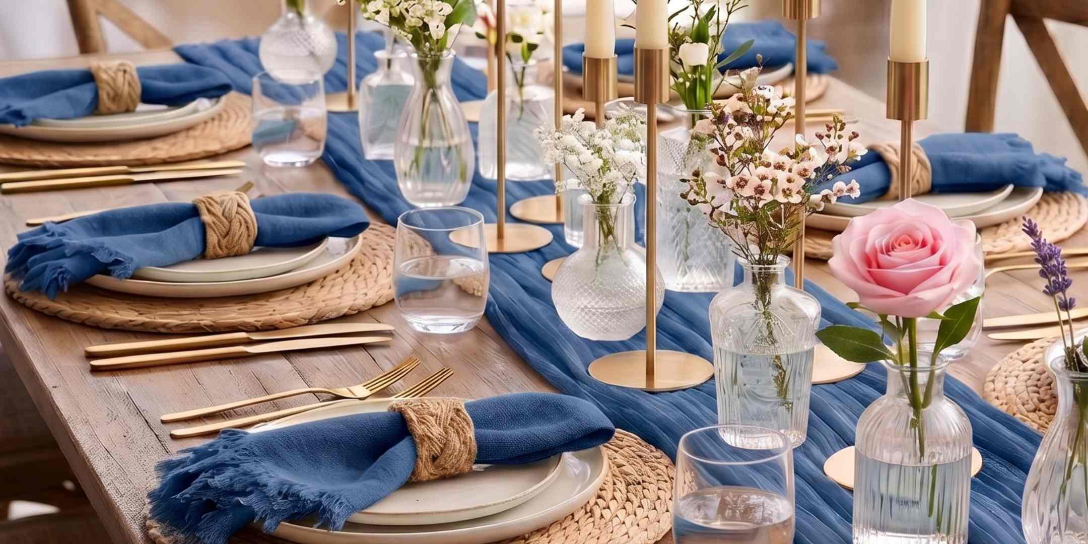 Tischdeko mieten statt kaufen Beispielrechnung für eine Hochzeitstafel