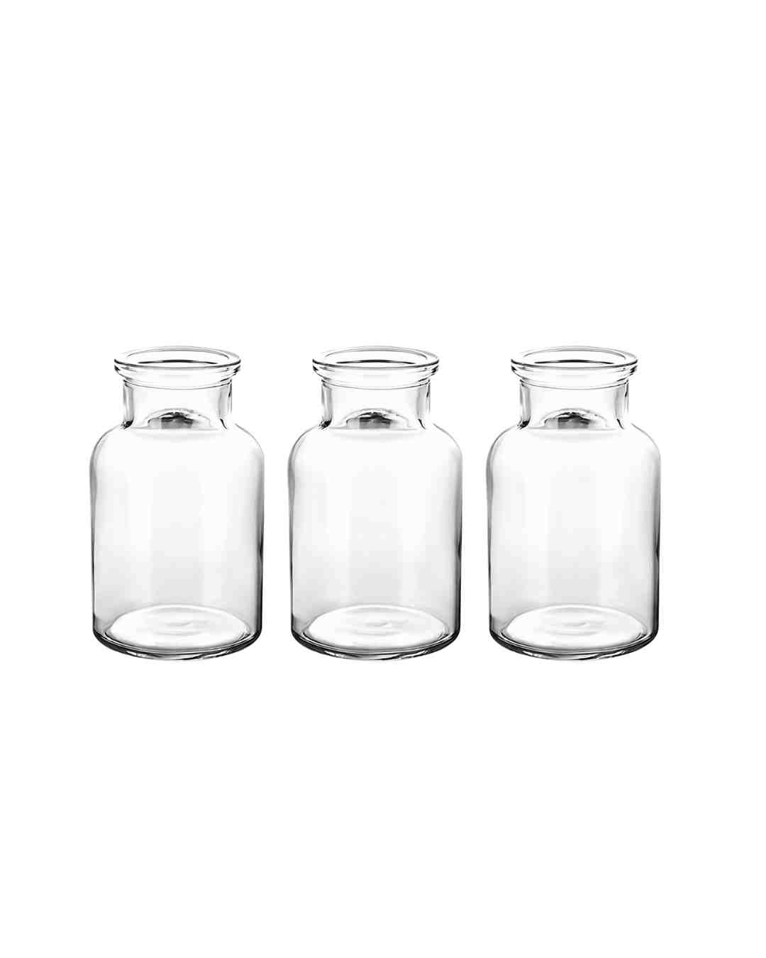 Vase glas 3er Set (mieten)