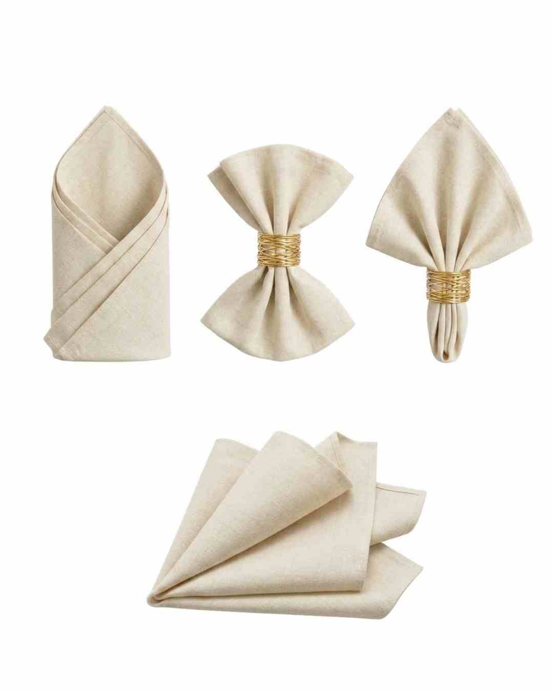 Stoffserviette creme natur mieten für Hochzeit Geburtstag und Event