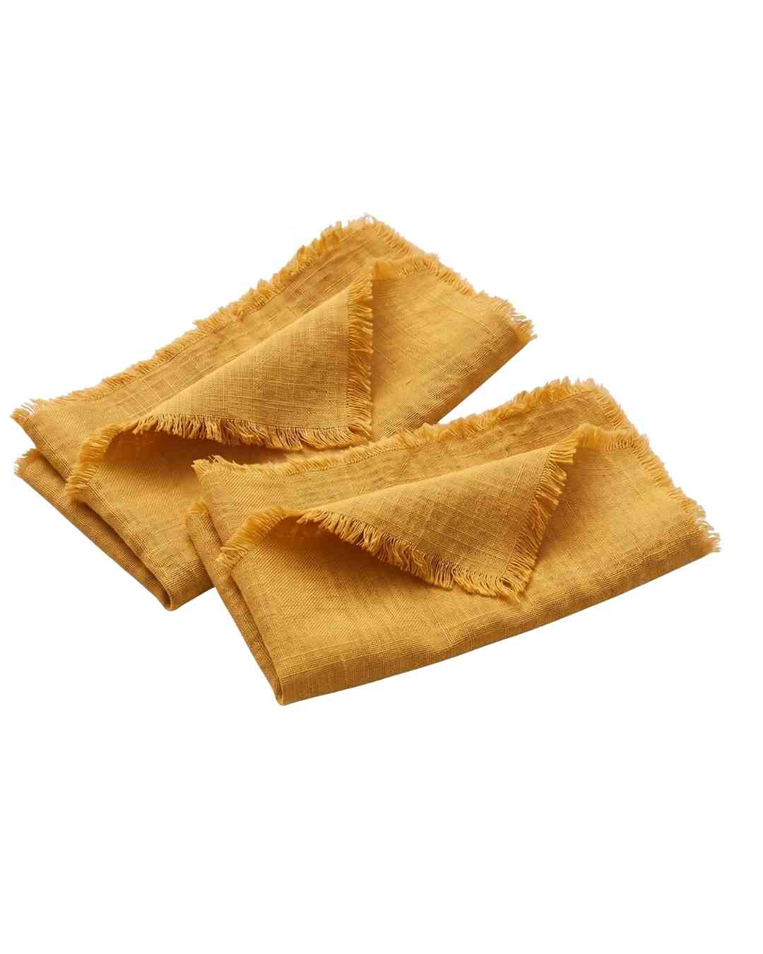 Stoffserviette mit Fransen  „gelb“  (mieten)