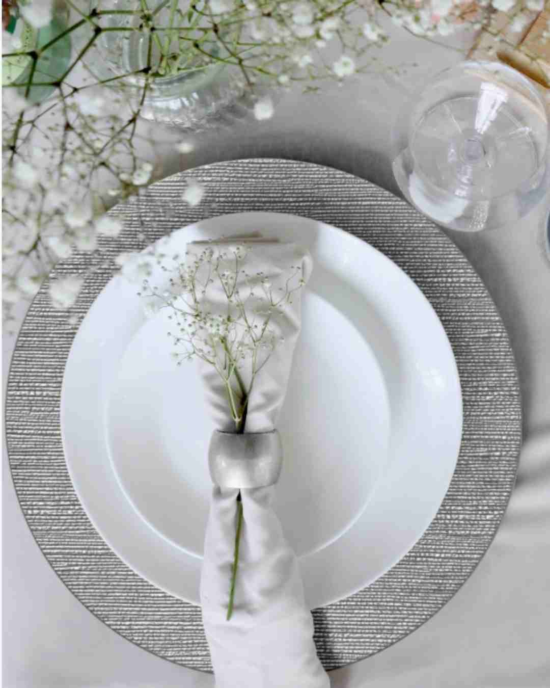 Platzteller silber mieten 33cm