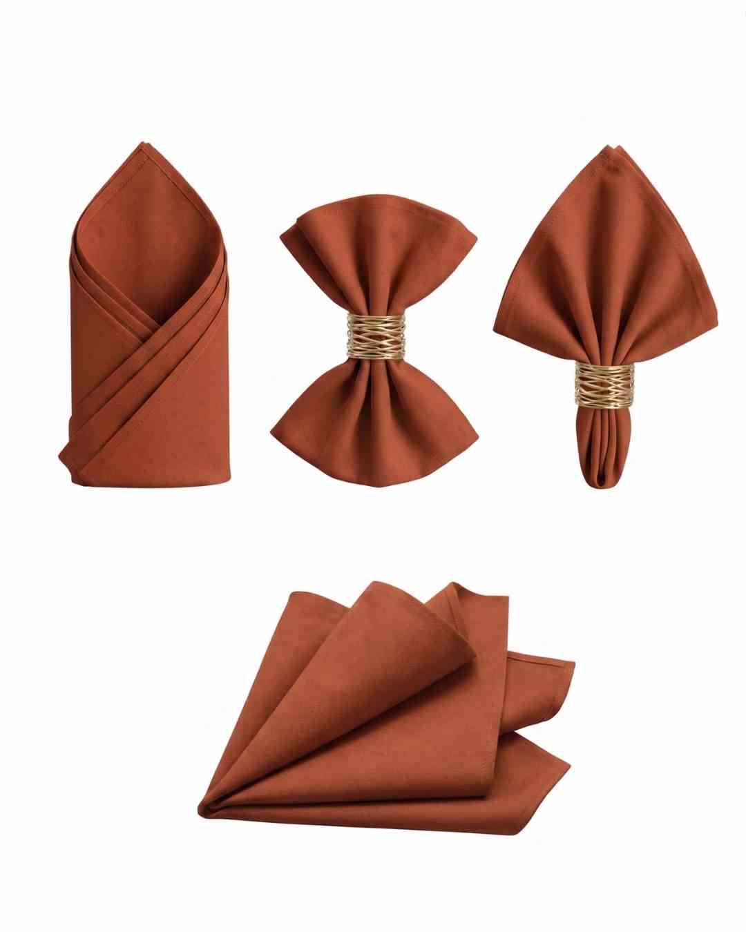 Stoffserviette rostbraun orange mieten
