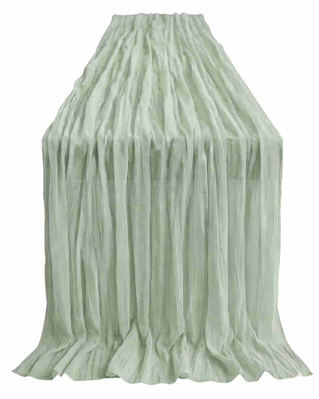 Tischläufer Musselin salbeigrün (mieten)