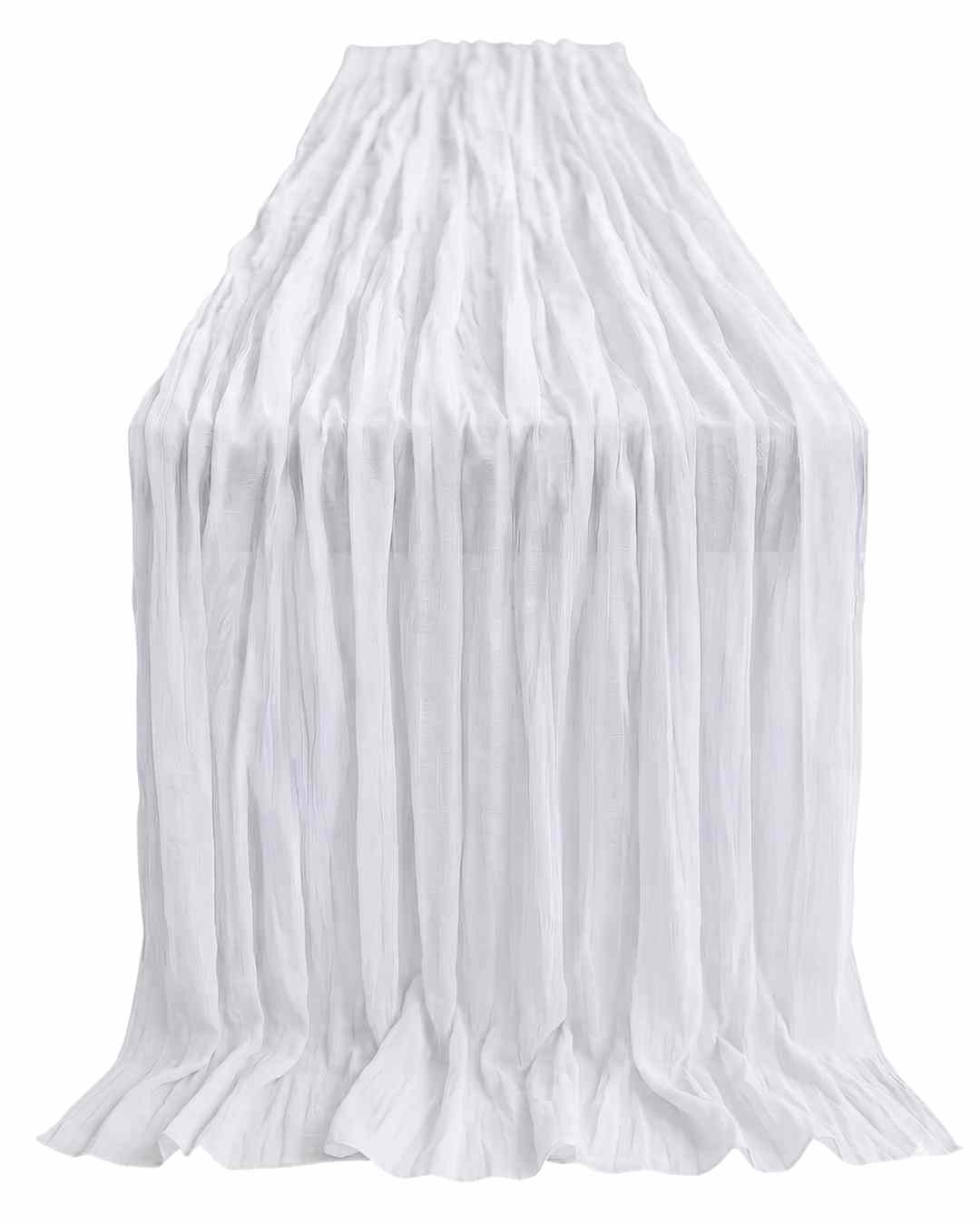 Tischläufer Musselin weiss (mieten)